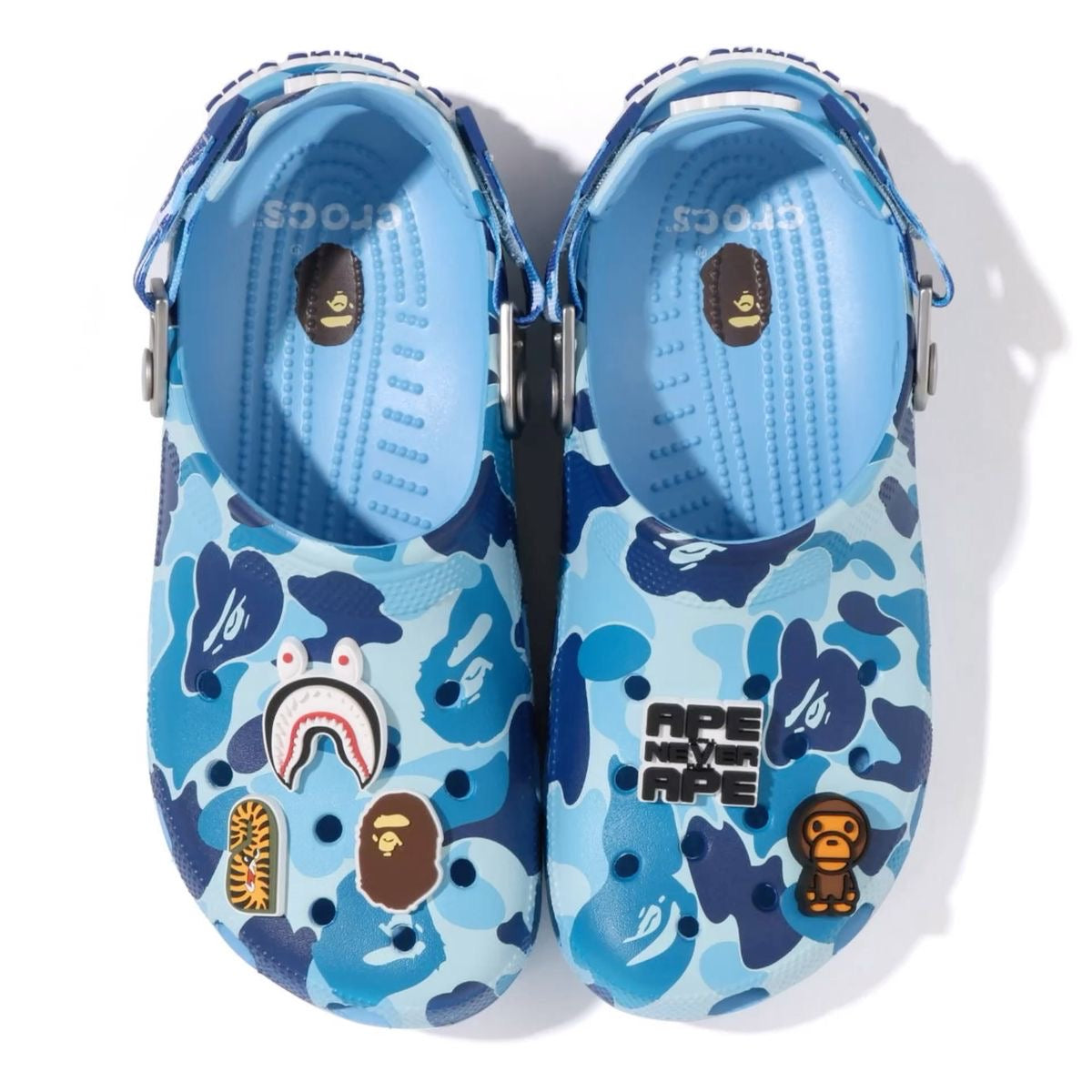 BAPE CROCS BLUE