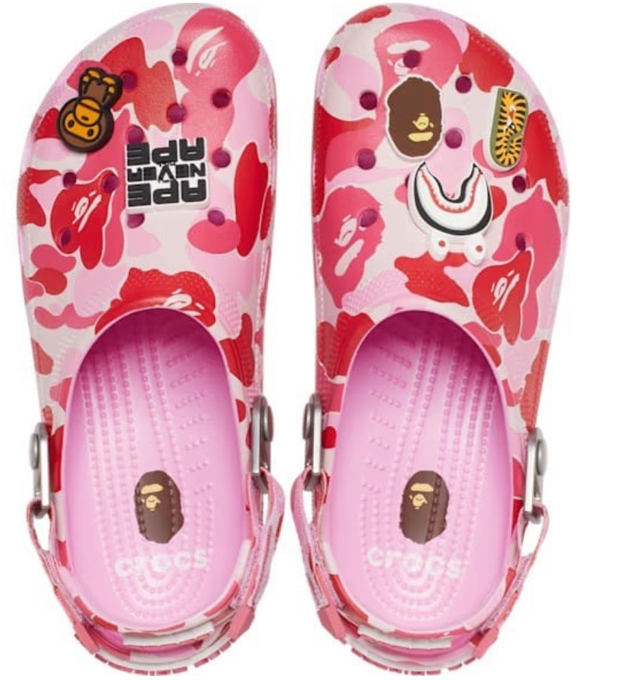BAPE CROCS PINK