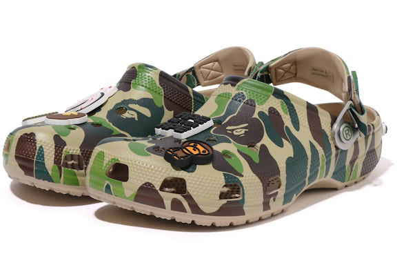 BAPE CROCS GREEN