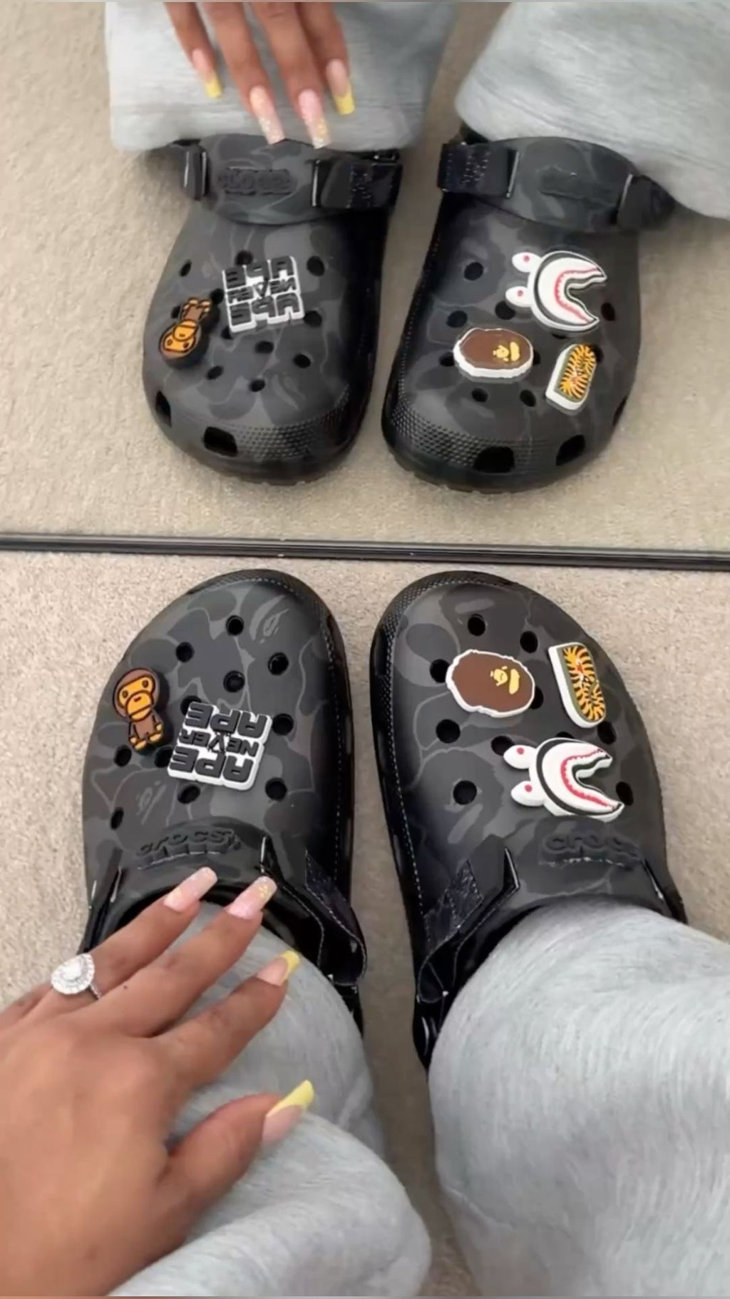 BAPE CROCS BLACK